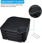 Simple Deluxe 4PCS Cantilever Offset Patio Stands, 176LB Square Shaped Water or 132LB Sand Filled Umbrella Base with U Locking, Black