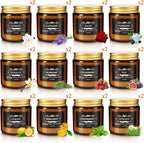 24 Packs Scented Candles for Home, 3.05oz，Soy Wax Aromatherapy Candles with 12 Fragrances, Smokeless Natural Essential Oil Candles for Relaxation, Gifts, Parties, Yoga,Home Decor
