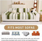 HAOMAIJIA Boho Couch Covers for Sofa, Waterproof Couch Cover for Dogs Soft Chenille Jacquard Non Slip Sofa Covers for Pets Washable Couch Protector (Sage Green, 36.5" x 62" 1 Pack)