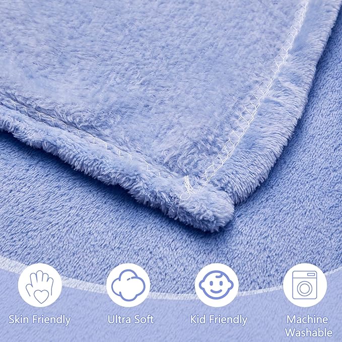 Tinideya 12 Pcs Flannel Fleece Throw Blanket Bulk 50 x 60 Inch Soft Fleece Blanket Warm Throw Blankets Coral Blankets for Couch Sofa Home Wedding Gifts Season (Blue Purple)