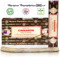 Satya Cinnamon Incense Sticks, Satya Bng (Bangalore) Insenses 15gmx12 Pack with Raajsee Incense Holder Bundle, Satya Nagchampa Natural Incense