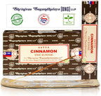 Satya Cinnamon Incense Sticks, Satya Bng (Bangalore) Insenses 15gmx12 Pack with Raajsee Incense Holder Bundle, Satya Nagchampa Natural Incense