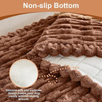 Couch Cover for Dogs, Non Slip Fuzzy Pet Couch Covers for Sofa,Couch Covers for Sofa Pet Friendly,Thick Soft Sofa Slipcovers Cushion Protector(Light Coffee, 28" x 83"/70 x 210cm)