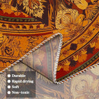 Lifeel Orange Mandala Tapestry, Bohemian Medallion Hippie Decor Home Tapestries for Bedroom Living Room, 36x48 inches