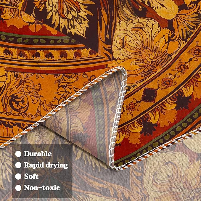 Lifeel Orange Mandala Tapestry, Bohemian Medallion Hippie Decor Home Tapestries for Bedroom Living Room, 36x48 inches