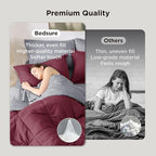 Bedsure Queen Comforter Set - 7 Pieces Reversible Burgundy Bedding, Queen Size Bed Set for All Seasons, Bed in a Bag with Down Alternative Comforter, Sheets, Pillowcases & Shams