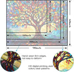 Lunerfex Tree of Life Tapestry Stained Glass Tapestry Wall Decor Tapestries for Bedroom Art Tapestries Wall Hanging for Bedroom Living Room Glass-Tree-01 44"x60"