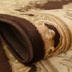 Rugs.com Chateau Collection Rug – 4 Ft Square Brown Medium Rug Perfect for Living Rooms, Kitchens, Entryways