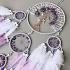 Tree of Life Dream Catchers, Perfect Butterfly Crystal Handmade Art Dream Catchers for Home Wall Hanging Decoration, Kids Bedroom Decor, Adults Teens Girls Festival Blessing Gift (Purple)