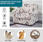 KRFOONN 2 Piece Chair Covers Printed Sofa Covers Couch Covers Washable Armchair Sofa Couch Slipcover Furniture Protector with Elastic Bottom for Living Room (Armchair, 23), Small