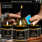 Candle Gift Set Of 3 Sage Pine|Cinnamon Vanilla|Eucalyptus Lime Highly Scented Soy Candels Clean Non Toxic Velas Aromáticas Favors For Women Coworkers Friends Guests Also For Diwali Christmas Holidays