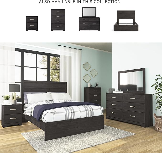 Signature Design by Ashley Belachime Casual 4 Drawer Chest with Easy Glide and Safety Stop, Gray