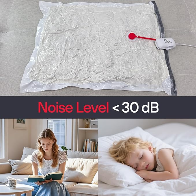 16 Pack Travel Vacuum Storage Bags with High Pressure Electric Pump - Vacuum Seal Compression Bags for Clothing, Luggage & Suitcase Space Saving