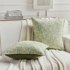 FUTEI Light Green Decorative Throw Pillow Covers 12x20 Inch Set of 2,Soft Chenille Tweed Textured Lumbar Pillow Case,Modern Home Decor for Couch Bed Living Room