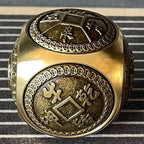 Brass Lucky Ball 6 Sides Rotatable Feng Shui Ornament Wealth Statue Treasure Ball Fengshui Sculpture Chinese Traditional Home Decor (G1 Large Lucky Ball)