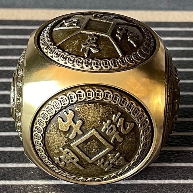 Brass Lucky Ball 6 Sides Rotatable Feng Shui Ornament Wealth Statue Treasure Ball Fengshui Sculpture Chinese Traditional Home Decor (G1 Large Lucky Ball)