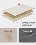 Crestlive Products Tall Dresser, 7-Drawer Fabric Storage Tower, Chests of Drawers - Vertical Organizer Unit for Bedroom, Hallway, Entryway, Nursery, Closets - Steel Frame, Wood Top & Handles (Beige)