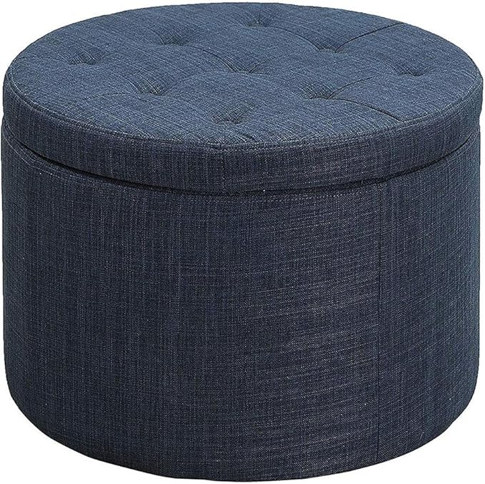 Convenience Concepts Designs4Comfort Round Shoe Storage Ottoman