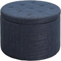 Convenience Concepts Designs4Comfort Round Shoe Storage Ottoman