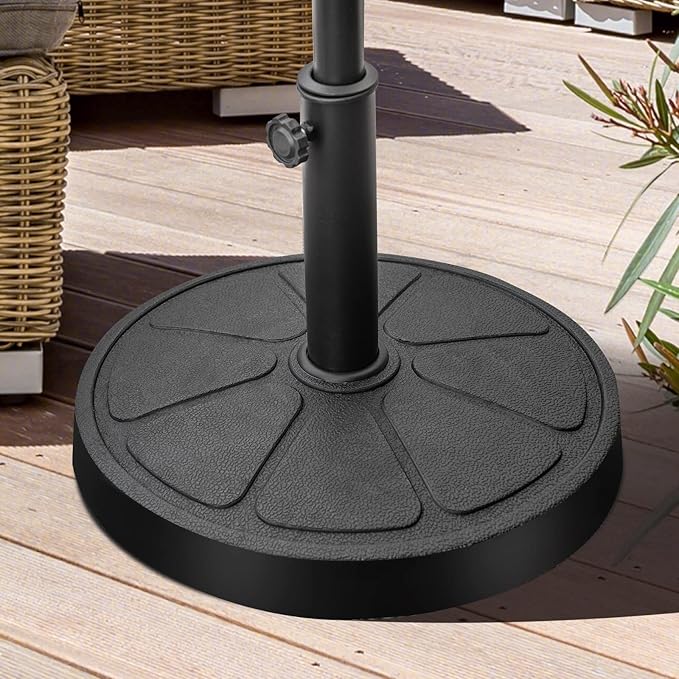 Tangkula Umbrella Base, 31 lbs Capacity Heavy-Duty Patio Outdoor Round Umbrella Stand for 9 ft Umbrella, Fit for 1.5-1.9 inches Table Market Offset Pool Umbrella, Weighted Umbrella Base