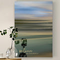 Renditions Gallery Canvas Nature Wall Art Home Paintings & Prints Serene Blue Sky Ocean Inspirational Wall Hanging Decorative Artwork for Bedroom Living Room Office Kitchen - 24"x36" LT06