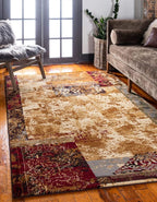 Unique Loom Barista Collection Area Rug - Arusha (9' x 12' Rectangle, Beige/ Black)
