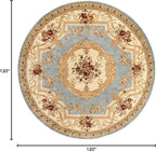 Rugs.com Chateau Collection Rug - 10 Ft Round Light Blue Medium Pile Rug
