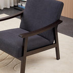 KEIKI Mid-Century Modern Accent Chair with Solid Wood Frame, Retro Inspired Wingback Chair for Stylish Interiors