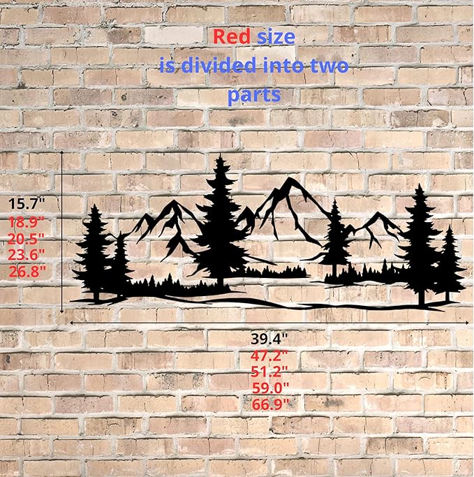 Vailla Mountain Art Large Mountains Wall Decor Wood Wall Art 3D Wall Hanging Home Decoration Nature 3D Textured Sculptures Mountain Rivers Decorative Painting Suitable For Living Room Bedroom Office
