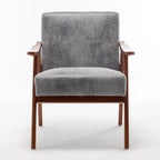 KEIKI Mid-Century Modern Accent Chair with Solid Wood Frame, Stylish Upholstered Armchair for Modern Retro Home Décor