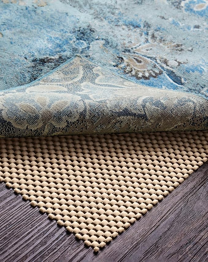 Veken 3x5 Ft Rug Pad Gripper for Hardwood Floors, Non Slip Khaki Rug Pads for Area Rugs, Thick Rug Grippers for Tile Floors, Under Carpet Anti Skid Mat, Keep Your Rugs Safe and in Place