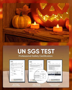 Halloween Flameless Candles, 12-Pack Orange Tea Lights Candles Battery Operated, LED Pumpkin Lights Flickering, Electric Fake Tealight Candles, 1.5'' D X 1.25'' H