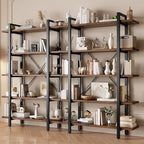 Bookshelf, Industrial Style Bookcase, Book Rack, Storage Rack Shelves in Living Room/Home/Office, Books Holder Organizer for Books/Movies (5-Tiers)
