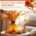 Nuanchu 140 Pcs Fall Potpourri Bags Potpourri Bowl Filler Decor Decorative Balls Vase Bowl Filler Assorted Dried Flowers Rattan Wicker Balls for Home Decor Centerpiece, No Scent