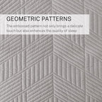 Exclusivo Mezcla Ultrasonic Twin Quilt Bedding Set, Lightweight Light Grey Bedspreads Soft Modern Geometric Coverlet Set for All Seasons (1 Quilt and 1 Pillow Sham)