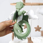 Dragon Mobile for Crib, Dragon Crib Mobile for Boys, Cloud Mobile for Crib, Neutral Baby Mobile for Crib Cloud Nursery Mobile