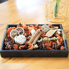 Qingbei Rina Orange Potpourri Bowl Filler, Cinnamon Scented Potpourri Dried Flowers, Decorative Vase Filler,Home Fragrance, Bathroom Decor,14 oz,(Citrus Orange)