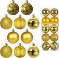 Gold 3.2" Large Christmas Balls - Christmas Tree Decoration Ornaments Shatterproof Hanging Balls for Birthday Halloween Holiday Wedding Decorations Set of 10pcs