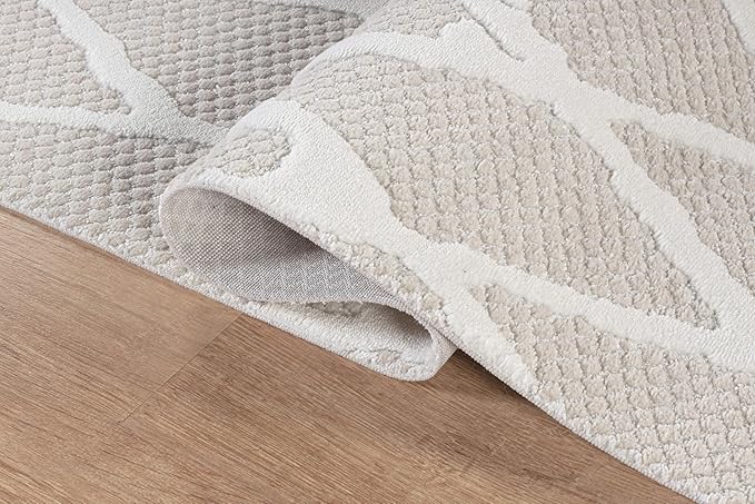 Modern Indoor Rug Diamond 2x7 Area Rugs for Living Room Luxury Kitchen Bedroom Durable Soft Geometric Durable Low and High Pile Stain Resistant Non Shedding Area Carpet 2x7