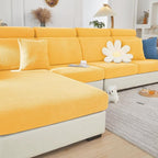 Sofa Covers Couch Covers for Sofa Pet Friendly Couch Cushion Covers Universal Sofa Covers Washable Stretch Slipcovers for Sectional Sofa (Texture Yellow,Headrest Cover)