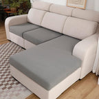Waterproof Couch Cushion Covers, Replacement Sofa Cushion Covers, Stretch Individual Sofa Seat Cushion Slipcovers Furniture Protector for Kids Pets (2-Piece Loveseat Cushion Cover, Light Grey)