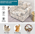 KRFOONN 2 Piece Chair Covers Printed Sofa Covers Couch Covers Washable Armchair Sofa Couch Slipcover Furniture Protector with Elastic Bottom for Living Room (Armchair, 26), Small