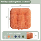 8" Washable Floor Pillow Cushion for Adults, Meditation Cushion Pillow, Removable Tufted Blended Corduroy Cover, Large Square Floor Sitting for Tatami Living Room or Yoga, 22x22 Inch, Machine Washable