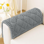 Smiry Pet Couch Cover for Dogs Washable, Non-Slip Fuzzy Couch Covers for 3 Cushion Sofa Pet Friendly, Soft Thick Furniture Protector Sofa Slipcover Mat for Dogs (Grey, 27.6" x 27.6")
