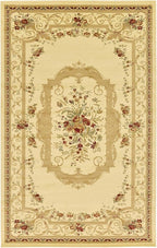 Rugs.com Chateau Collection Rug – 10' x 16' Cream Medium Rug Perfect for Living Rooms, Large Dining Rooms, Open Floorplans