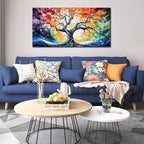 Large Canvas Wall Art Colorful Tree Picture Modern Living Room Bedroom Home Office Wall Decor Framed Canvas Prints Ready to Hang Size 20x40