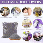 Treela 2 Pound Dried Lavender Bulk Dry Lavender Buds Fragrant Flower Petals for DIY Wedding Gift Fragrance Sachets