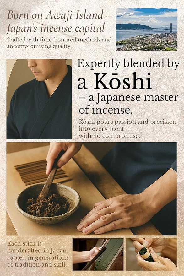 White Tea Luxury Japanese Incense Sticks 60sticks Jasmine Musk Grapefruit Coreless Low Smoke Natural Charcoal Free Non Toxic Aromatherapy Meditation Calming Stress Relief Relaxation Yoga TOMORI