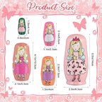 Gejoy Russian Nesting Dolls for Kids Handmade Matryoshka Wooden Stacking Toys Nesting Dolls Collectible Gifts for Winter Christmas Holiday Present Boys Girls Adults Home Decor(Fairy)