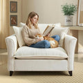 ERYE Modern Chenille Upholstered Accent Chair Wider Seat Leisure Cushion Armchair with 2 Pillows and Removable Cover for Home Apartment Office Living Room Bedroom